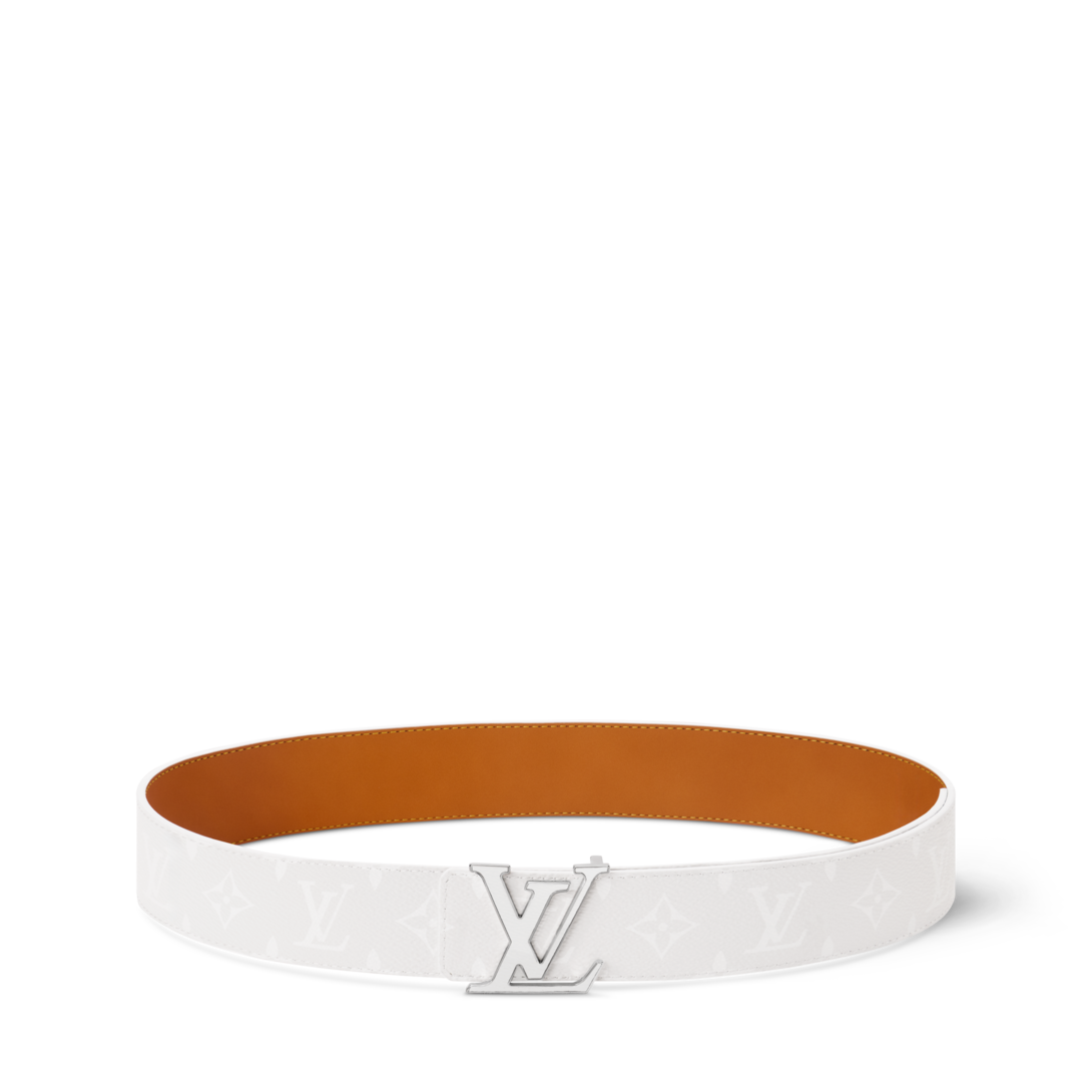 Louis Vuitton ベルト ホワイト モノグラム DAB LV Initiales Monogram Reflective 40mm Reversible Belt Monogram